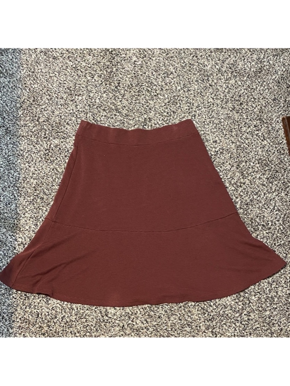 Women’s Flared Skirt in Deep Brick Red
